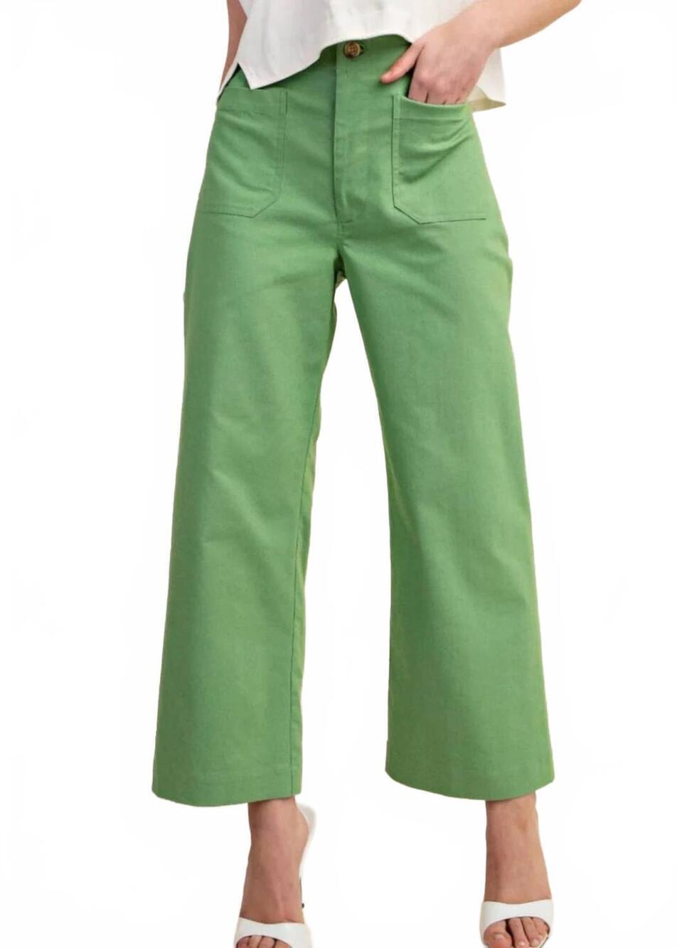 NEW GIGIO summer solstice pants in green